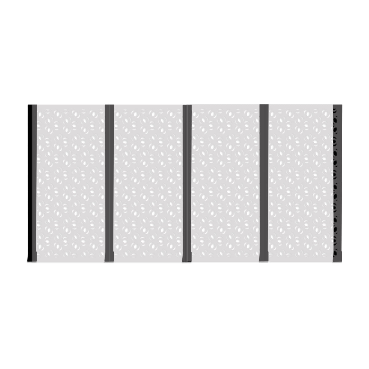 Steel Post for Perforated PVC Panels High Density – 80x20x1480 mm