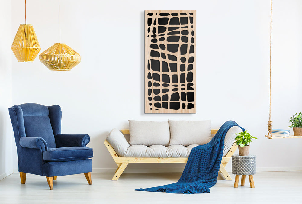 ABSTRACT - Quadro arredo LASERCUT composito Legno e PVC - PlastiWood (14552034)