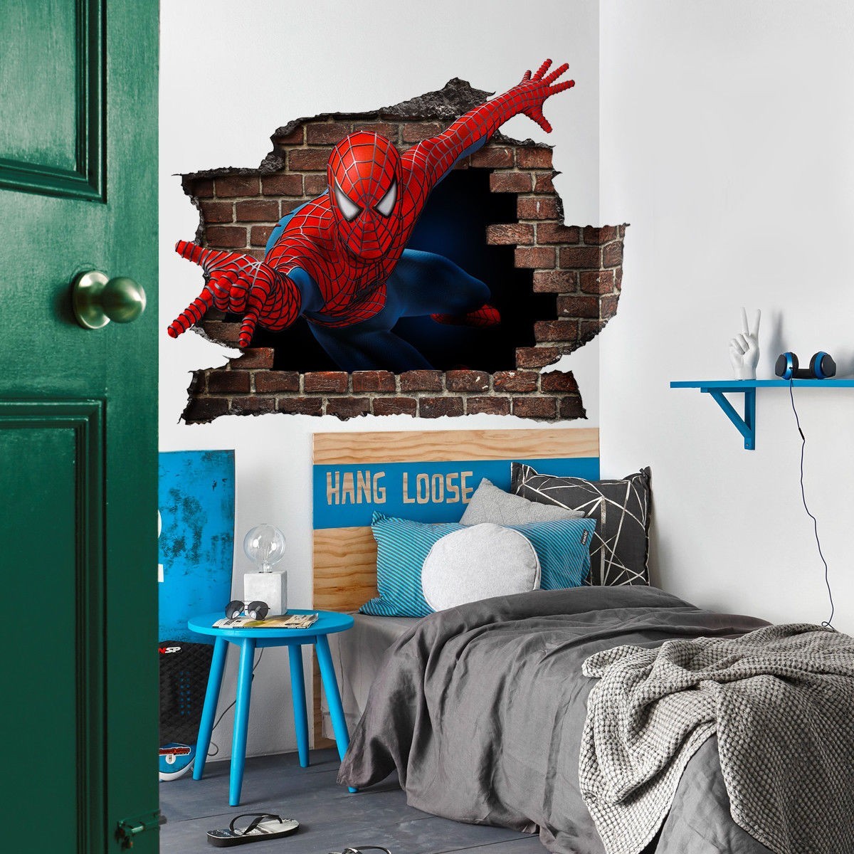 Adesivo parete murale effetto 3D Spiderman uomo ragno wall stickers - PlastiWood (14552116)