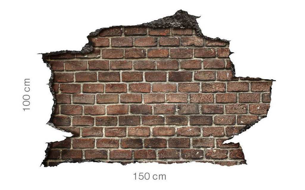 Adesivo parete muro effetto 3D MATTONI wall sticker adesivo per muro - PlastiWood (14552119)