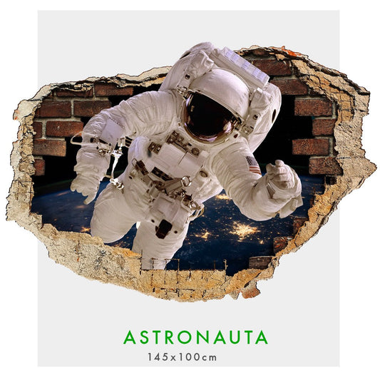 ASTRONAUTA - Adesivi murali parete 3D wall sticker cameretta bimbi - PlastiWood