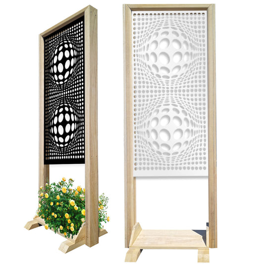 BALLS - Separè - Paravento modulabile - 70x190cm - in Legno e PVC - PlastiWood (14552640)