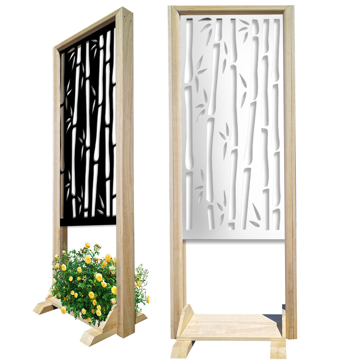 BAMBU - Separè - Paravento modulabile - 70x190cm - in Legno e PVC - PlastiWood (14552664)