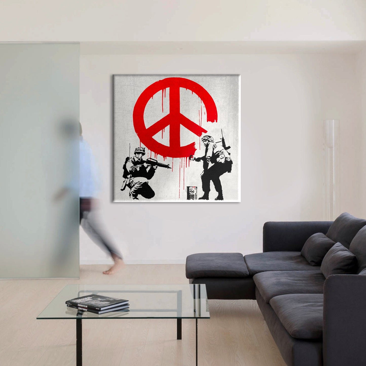 BANKSY - CND SOLDIERS - Quadro Canvas su telaio in legno - PlastiWood (14552682)