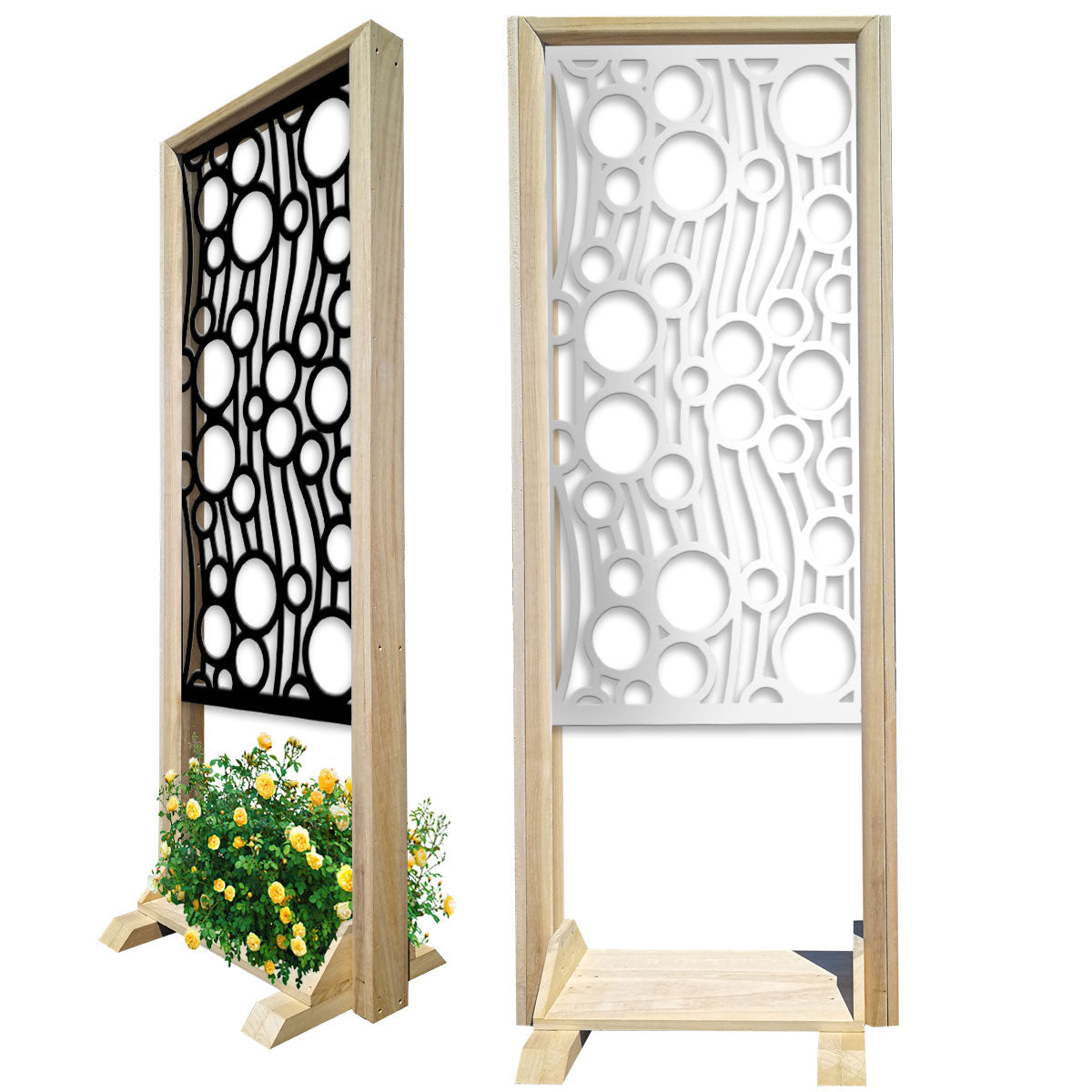 BOLLE - Separè - Paravento modulabile - 70x190cm - in Legno e PVC - PlastiWood (14553030)