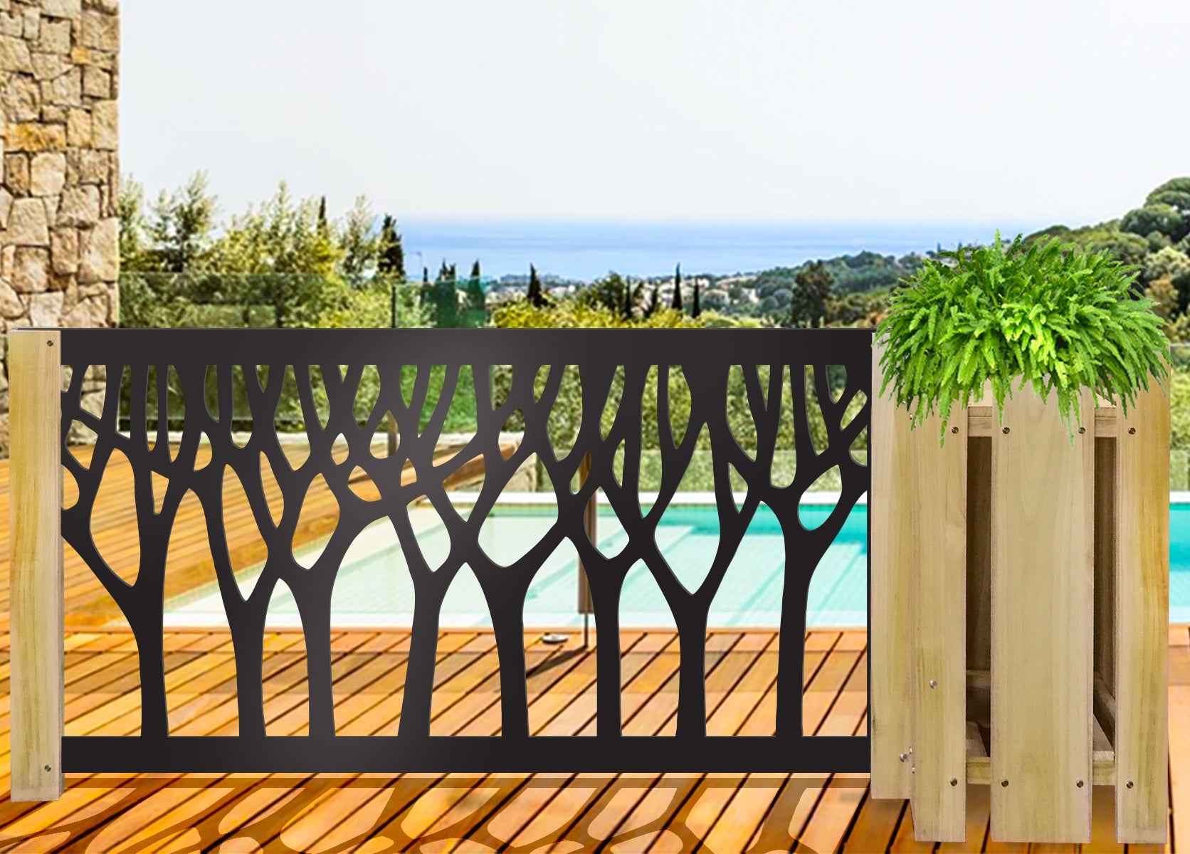 BOSCO - Pannello in PVC traforato - Parasole - PlastiWood (14553067)