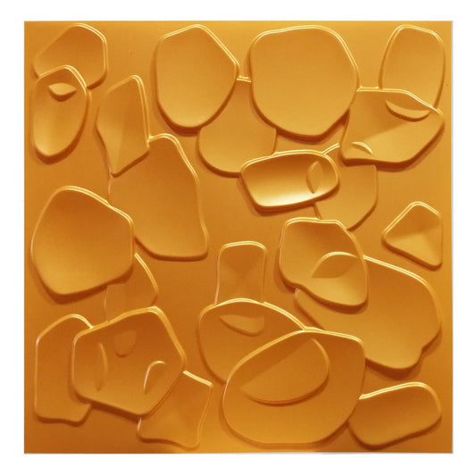 CORAL SEA giallo-metal-opaco - Pannello parete in PVC a rilievo 3D - 50cmX50cm - 1 Pz - PlastiWood(14553656)