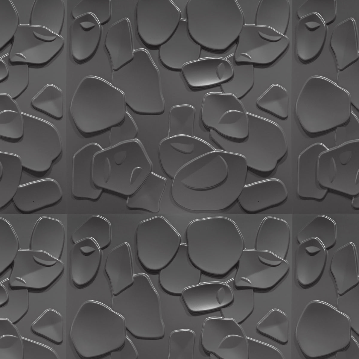 CORAL SEA grigio-metal-opaco - Pannello parete in PVC a rilievo 3D - 50cmX50cm - 1 Pz - PlastiWood (14553662)