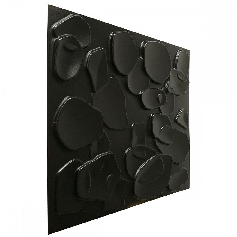 CORAL SEA nero - Pannello parete in PVC a rilievo 3D - 50cmX50cm - 1 Pz - PlastiWood(14553665)