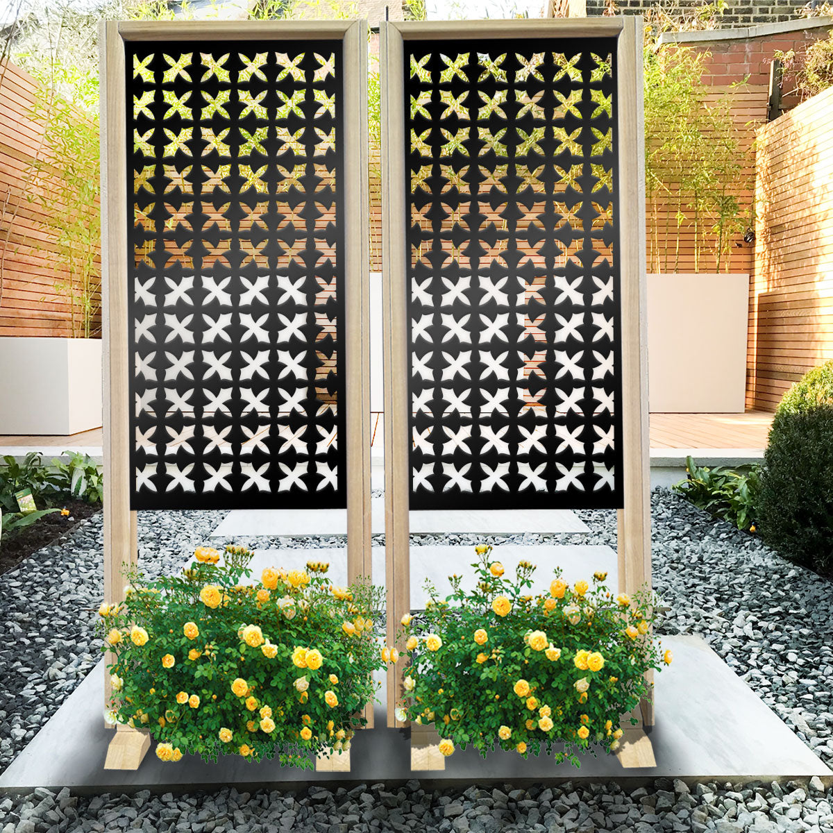 CRUSADES - Separè - Paravento modulabile - 70x190cm - in Legno e PVC - PlastiWood (14553773)
