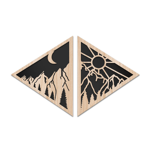 DAL TRAMONTO ALL'ALBA 80x50 cm - Quadro arredo LASERCUT composito Legno e PVC - PlastiWood (14553911)