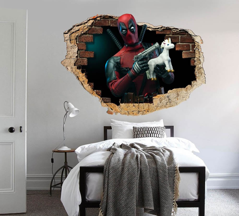 DeadPool - Adesivi murali parete 3D wall sticker cameretta bimbi - PlastiWood (14553979)