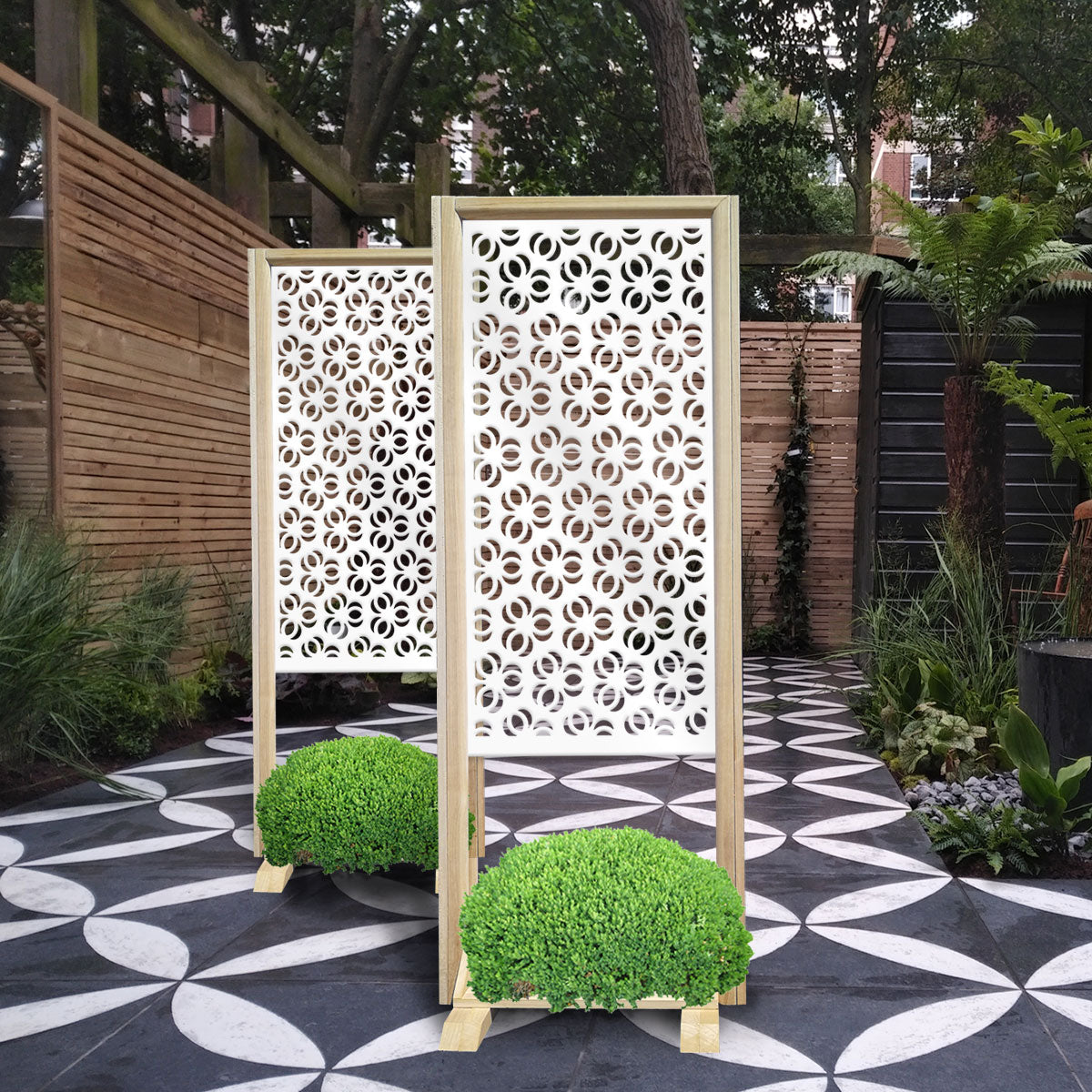 ELLISSE - Separè - Paravento modulabile - 70x190cm - in Legno e PVC - PlastiWood (14554228)