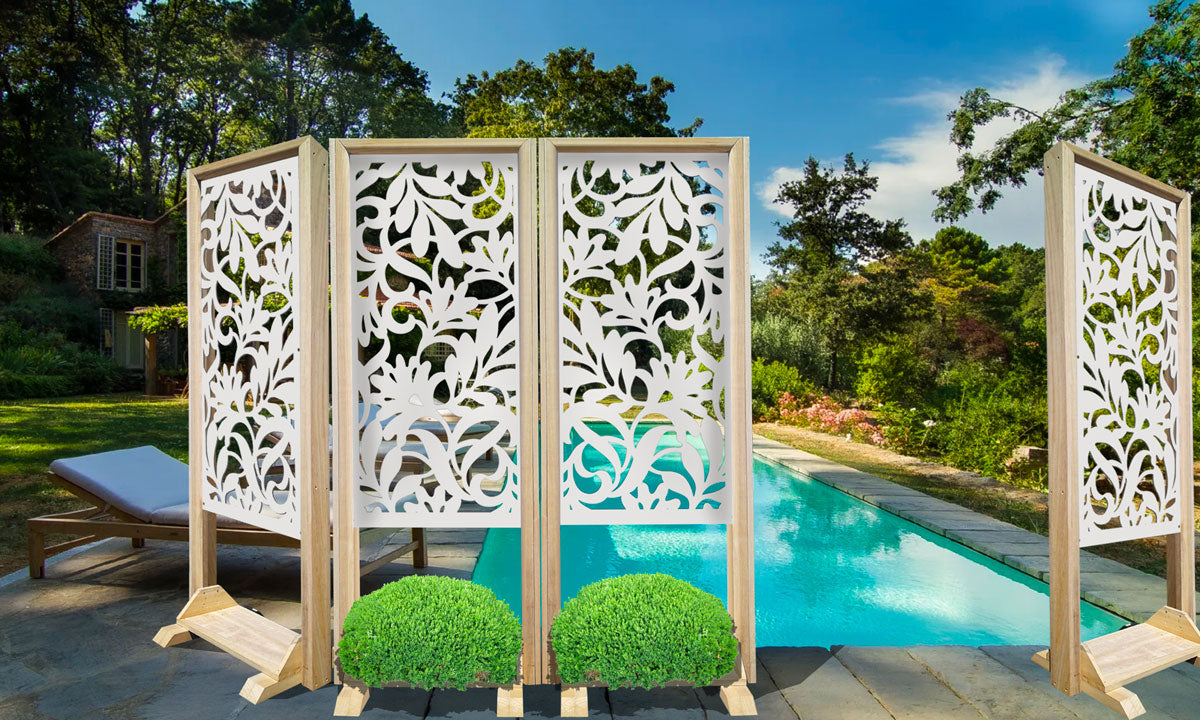 FIORI - Separè - Paravento modulabile - 70x190cm - in Legno e PVC - PlastiWood (14554424)