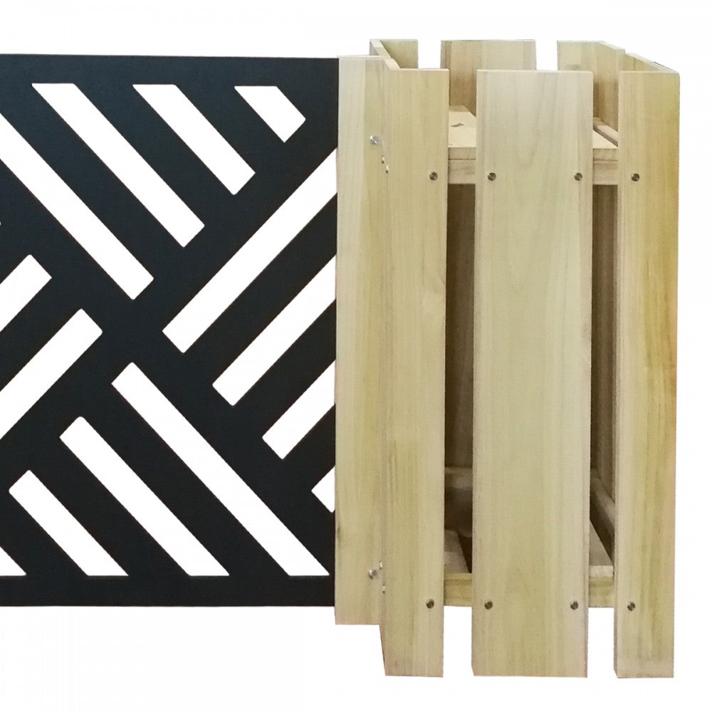 FIORIERA-WOOD COMPOSIZIONE - Porta vasi con divisorio staccionata modulabile - 150x100cm - in Legno e PVC - PlastiWood (14554469)