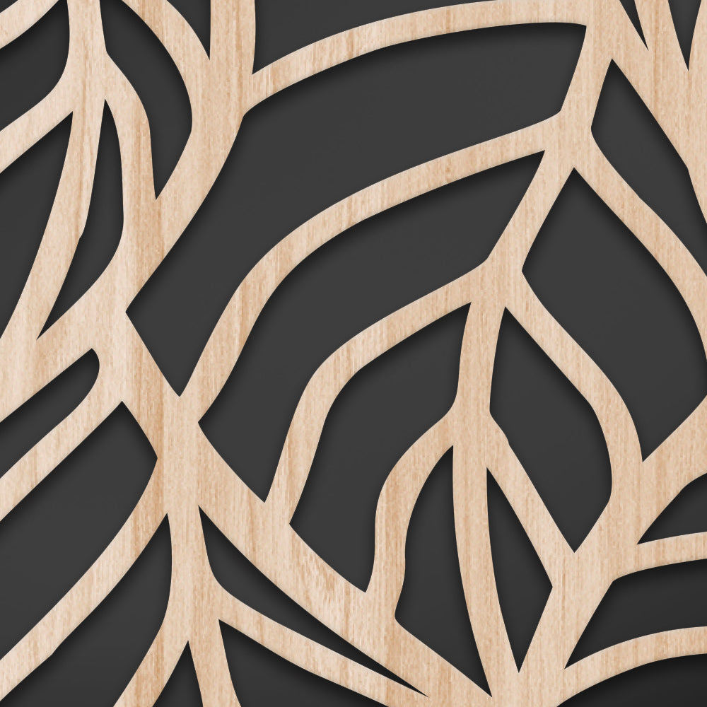 FOGLIE - Quadro arredo LASERCUT composito Legno e PVC - PlastiWood (14554638)