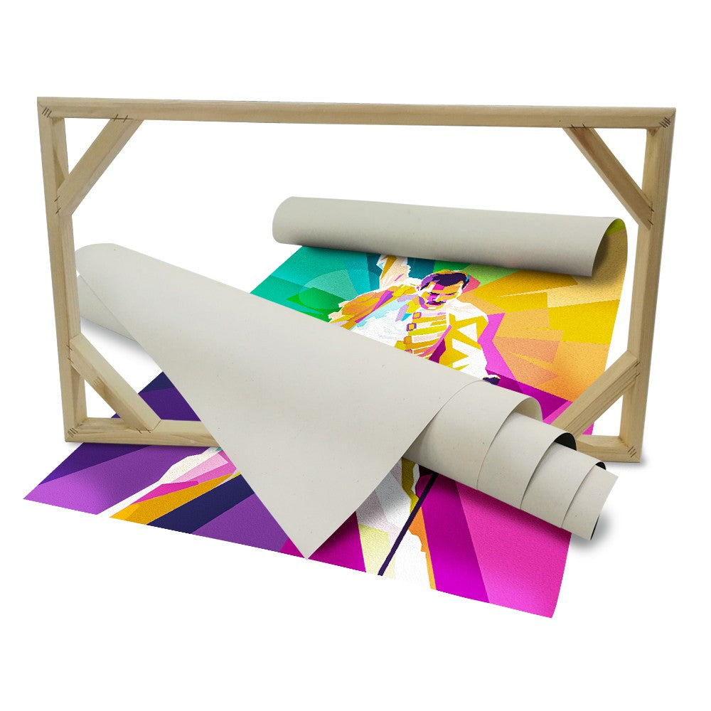 FREDDIE MERCURY - Quadro stampato su Canvas e montato su telaio in legno - PlastiWood (14554716)