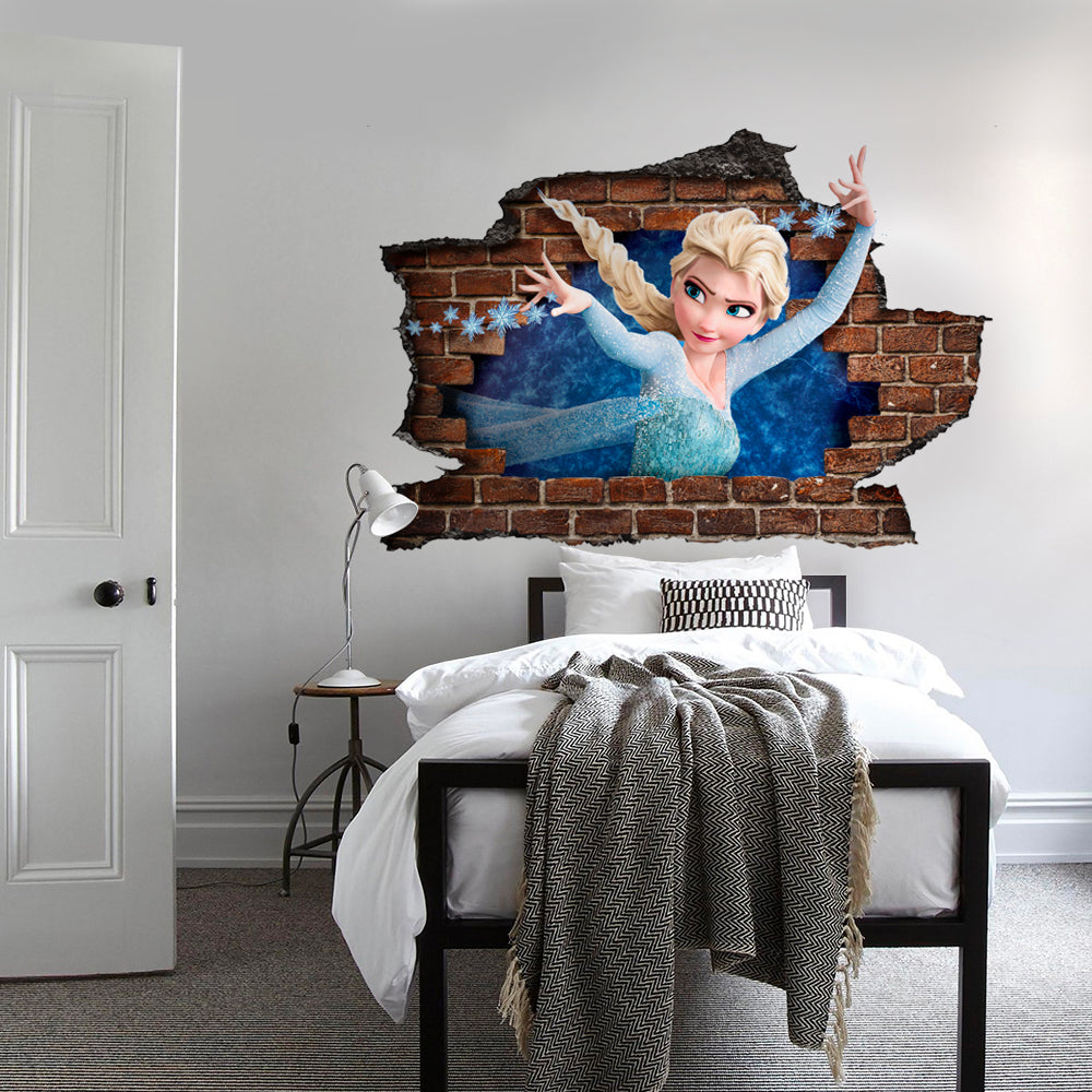 FROZEN - Adesivo murale parete 3D wall sticker camera bimbi - PlastiWood (14554734)