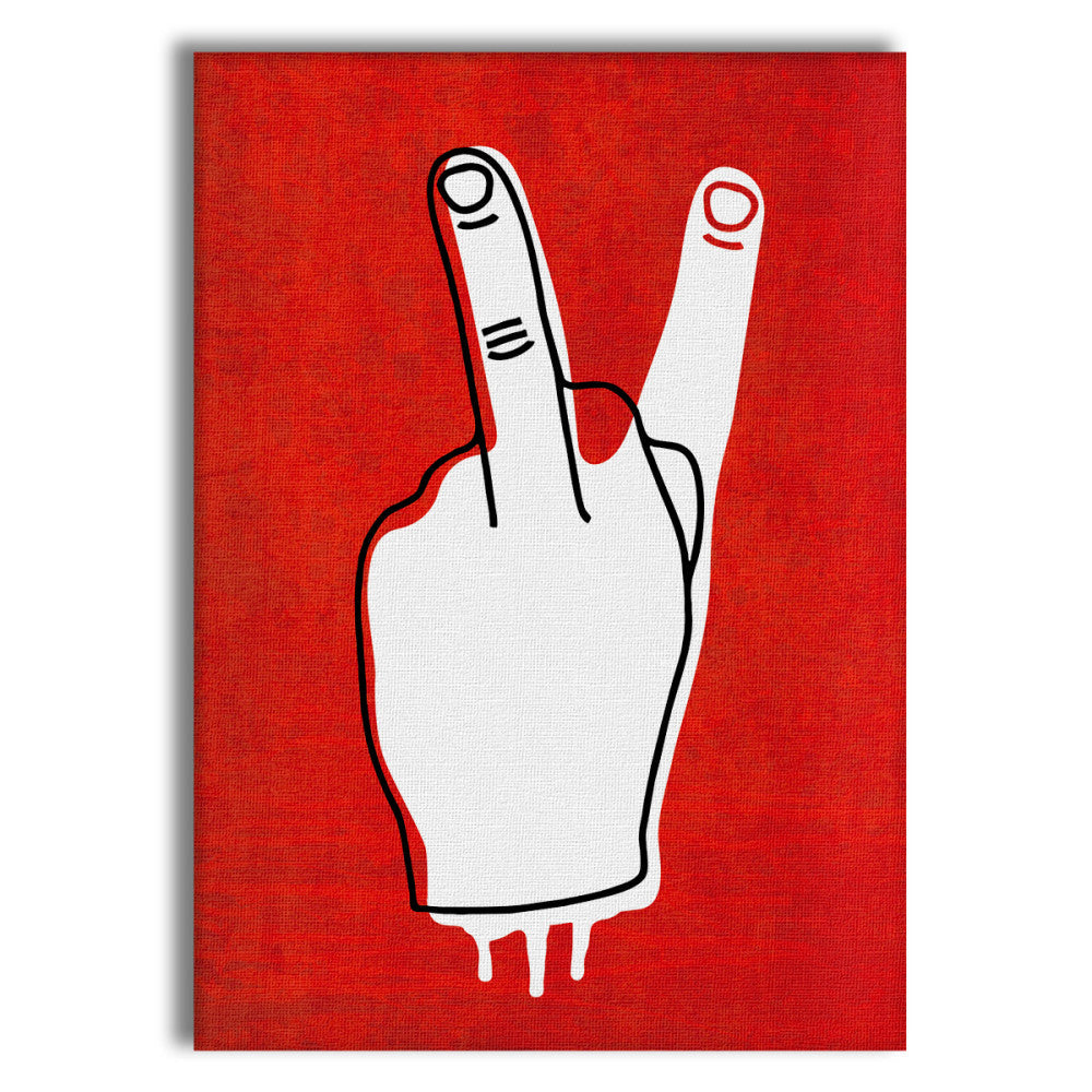 FUCK - WIN - Quadro stampato su Canvas e montato su telaio in legno - PlastiWood (14554736)