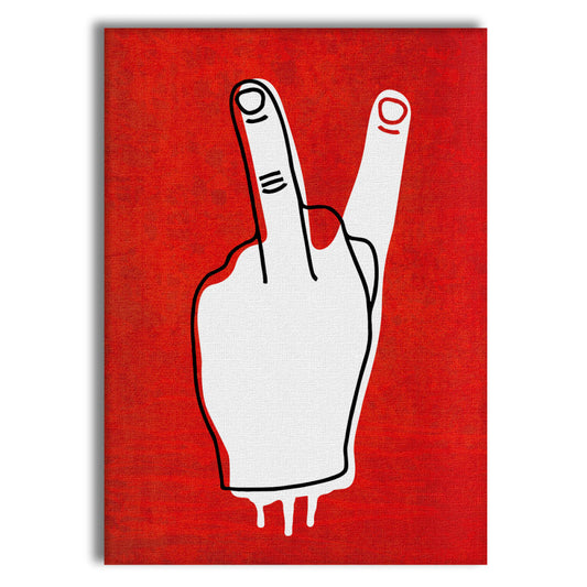 FUCK - WIN - Quadro stampato su Canvas e montato su telaio in legno - PlastiWood (14554736)