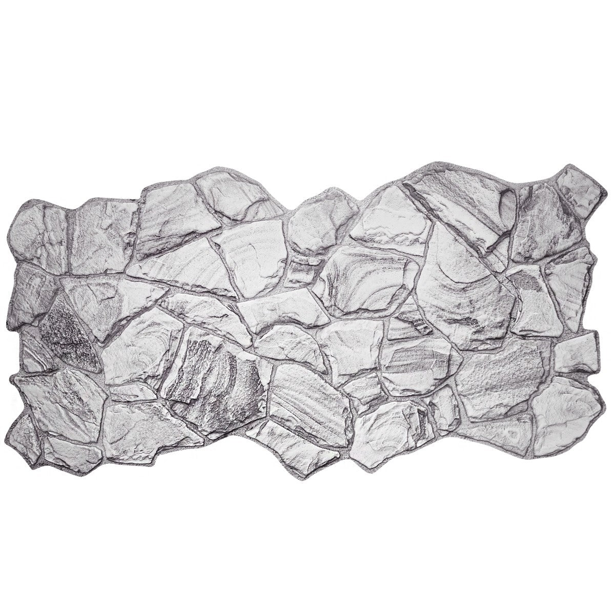 GRAFITE - Pannello finta pietra in PVC 98x50cm kit di 2 Pz 1 mq - PlastiWood(14554881)