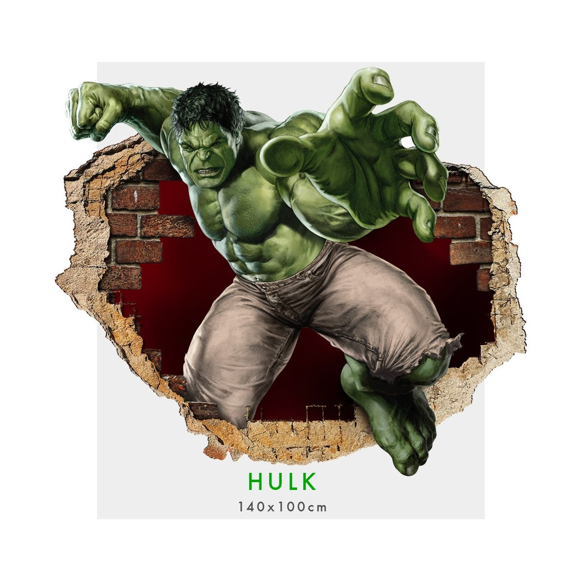 Incredibile Hulk 2019 - Adesivi murali parete 3D wall sticker cameretta bimbi - PlastiWood(14555144)