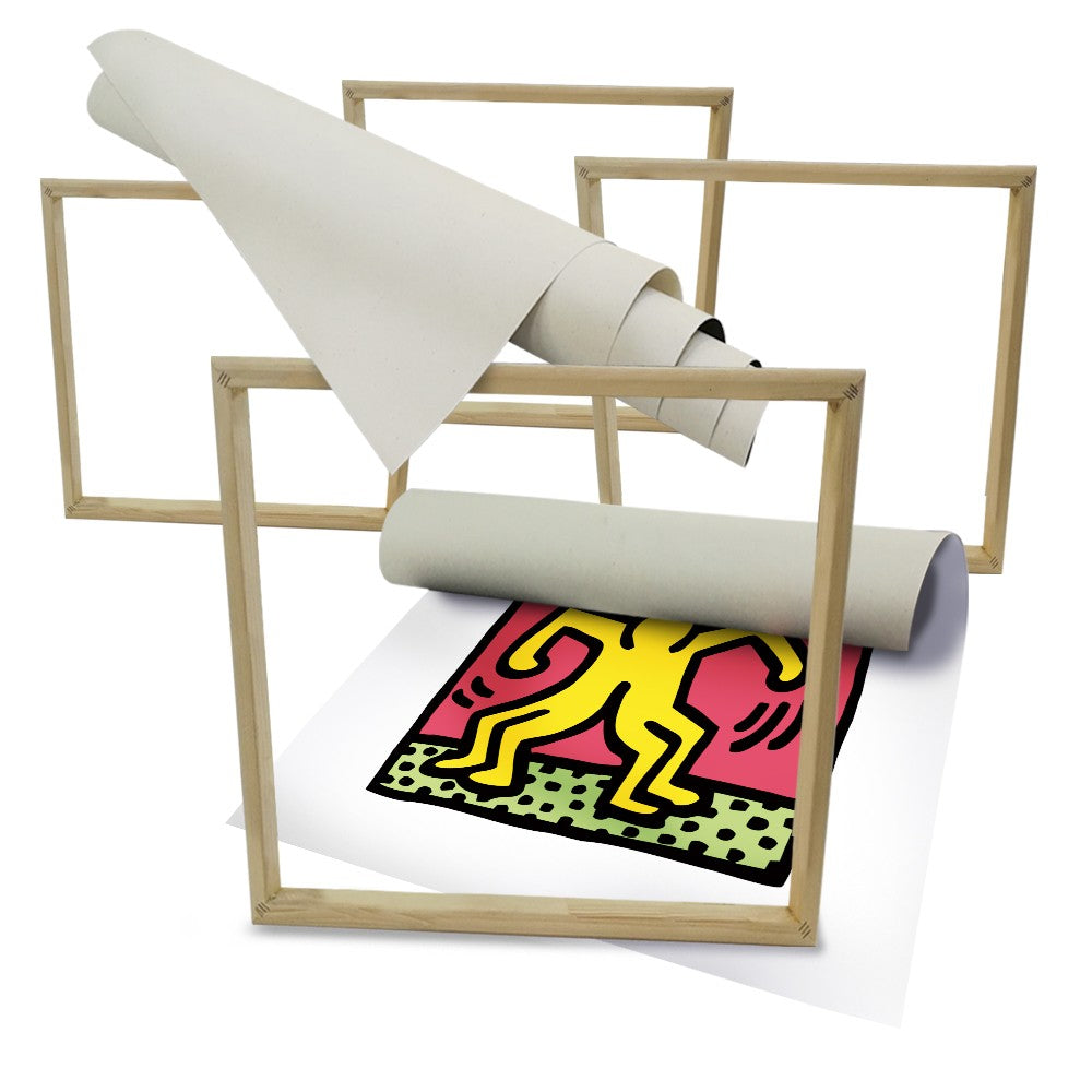 KEITH HARING - Kit 01- N.4 Tele 40x40cm su telaio in legno - PlastiWood (14555264)