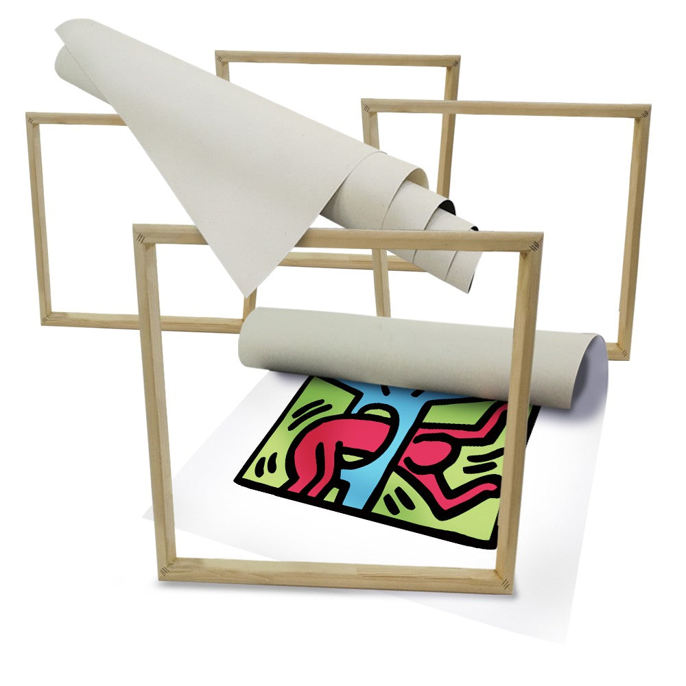 KEITH HARING - Kit 02 - N.4 Tele 40x40cm su telaio in legno - PlastiWood (14555269)