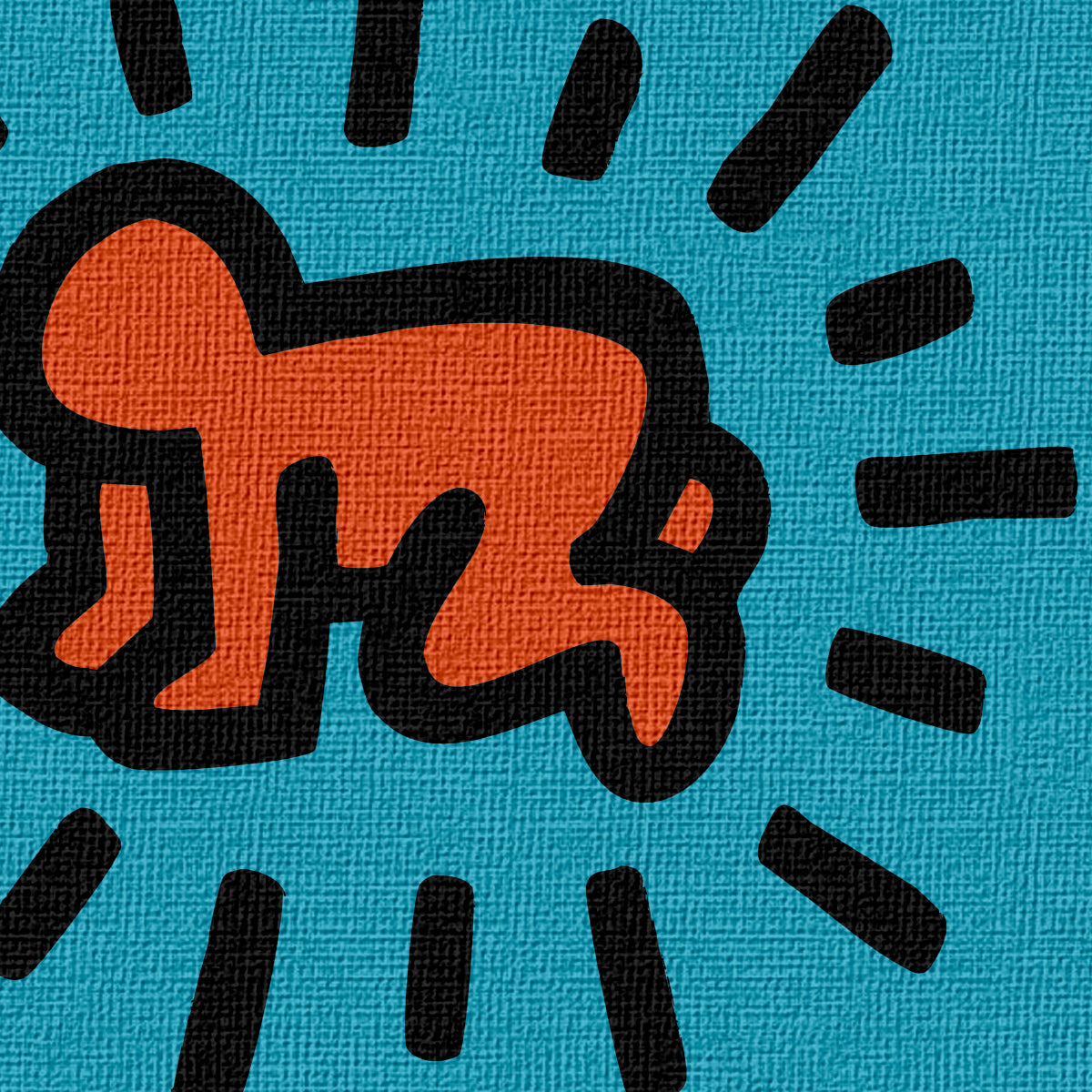 KEITH HARING - Kit 04 - N.4 Tele 40x40cm su telaio in legno - PlastiWood (14555280)