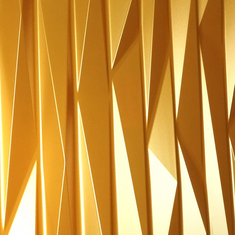 KRIPTON giallo-metal-opaco - Pannello parete in PVC a rilievo 3D - 50cmX50cm - 1 Pz - PlastiWood(14555342)