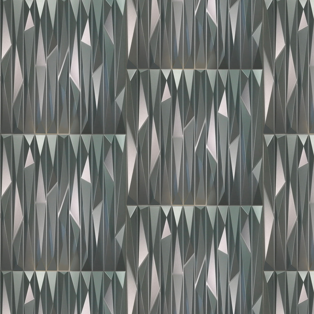KRIPTON grigio-metal-opaco - Pannello parete in PVC a rilievo 3D - 50cmX50cm - 1 Pz - PlastiWood(14555349)