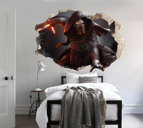 Kylo Ren Guerre stellari - Adesivo murale parete 3D wall sticker cameretta bimbi - PlastiWood (14555365)