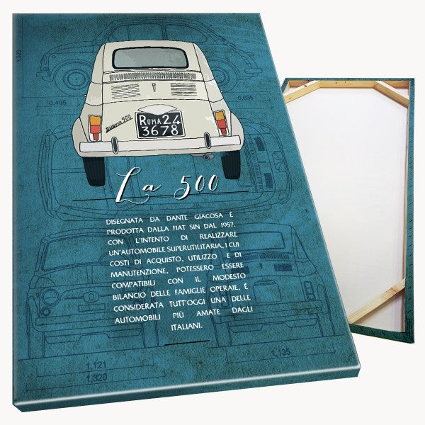 LA 500 - Made in Italy - Quadro stampato su Canvas e montato su telaio in legno - PlastiWood (14555374)