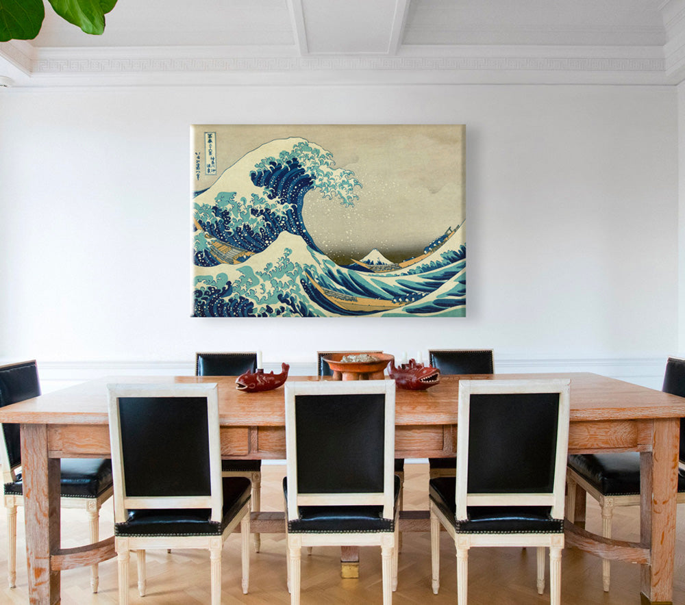 La grande onda di Kanagawa - Quadro Canvas su telaio in legno - PlastiWood(14555391)