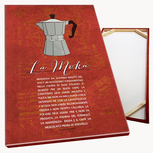 LA MOKA - Made in Italy - Quadro stampato su Canvas e montato su telaio in legno - PlastiWood (14555398)