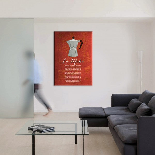 LA MOKA - Made in Italy - Quadro stampato su Canvas e montato su telaio in legno - PlastiWood (14555399)