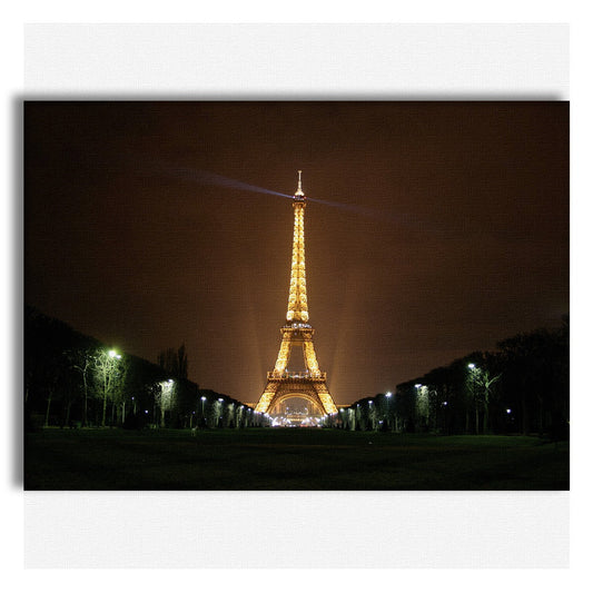 LA TORRE EIFFEL PARIGI Night - Quadro Canvas su telaio in legno - PlastiWood