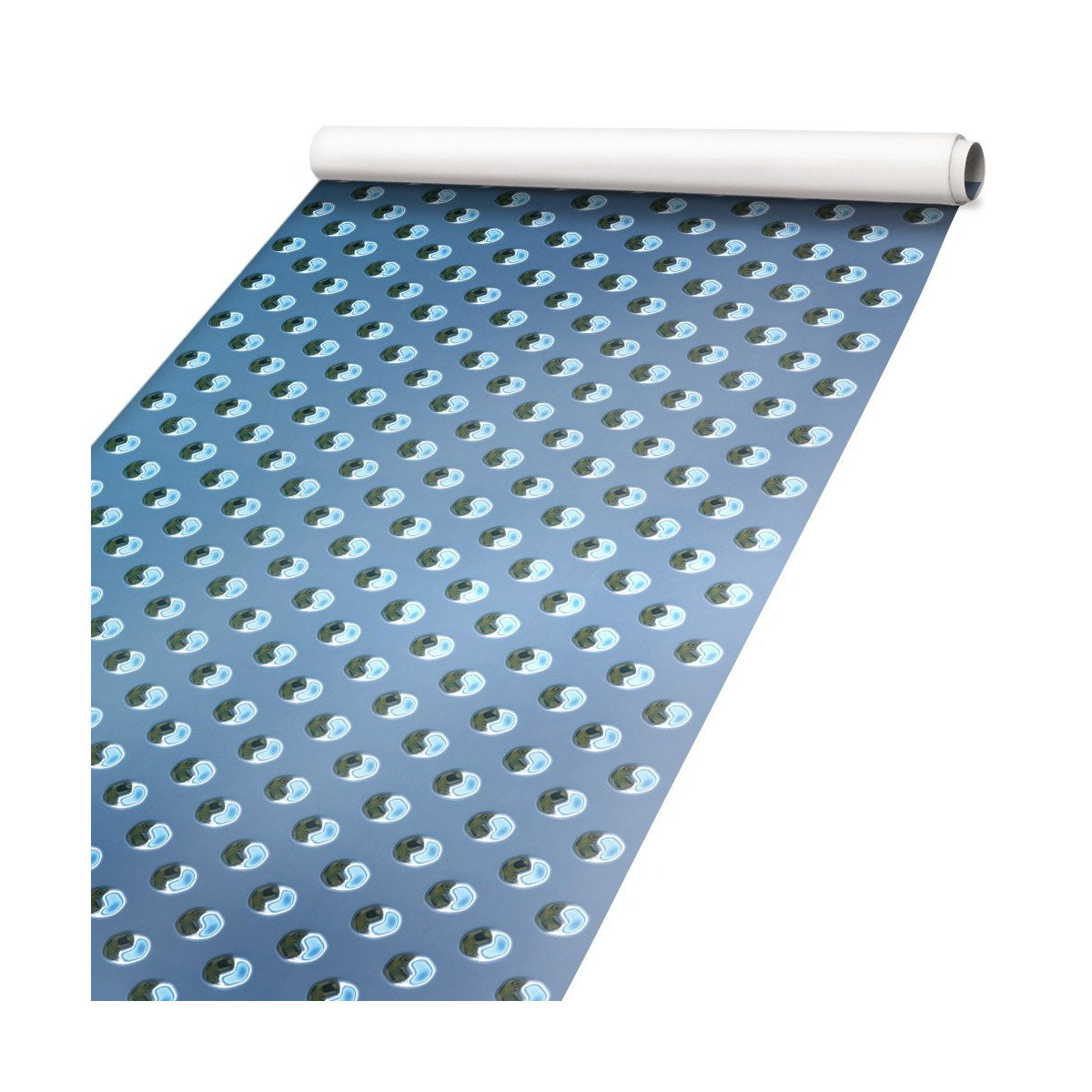 Lastra metallica blu con sfere - Pellicola adesiva in PVC finitura opaca - PlastiWood(14555544)