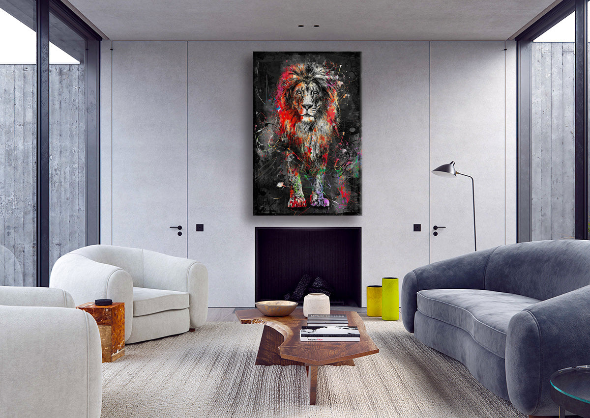 Leon -  Quadro Canvas Contemporaneo su telaio in legno - PlastiWood (14555600)