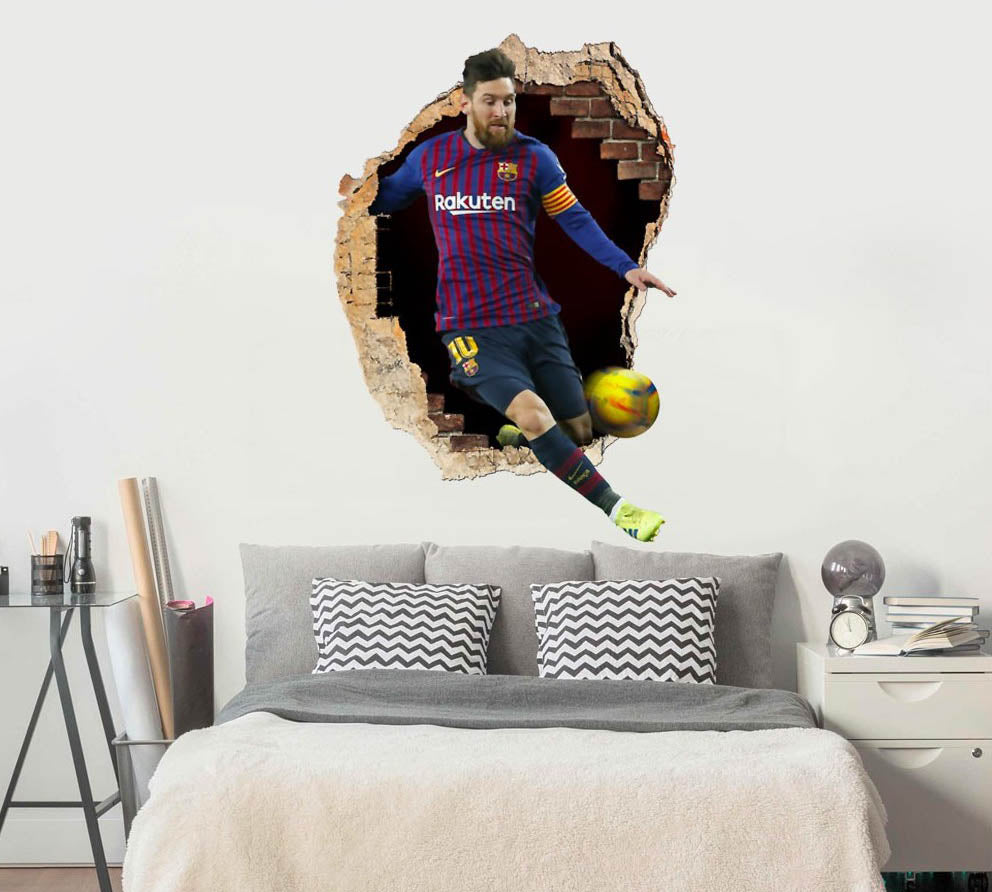 Lionel Messi - Adesivi murali parete 3D wall sticker cameretta bimbi - PlastiWood(14555657)