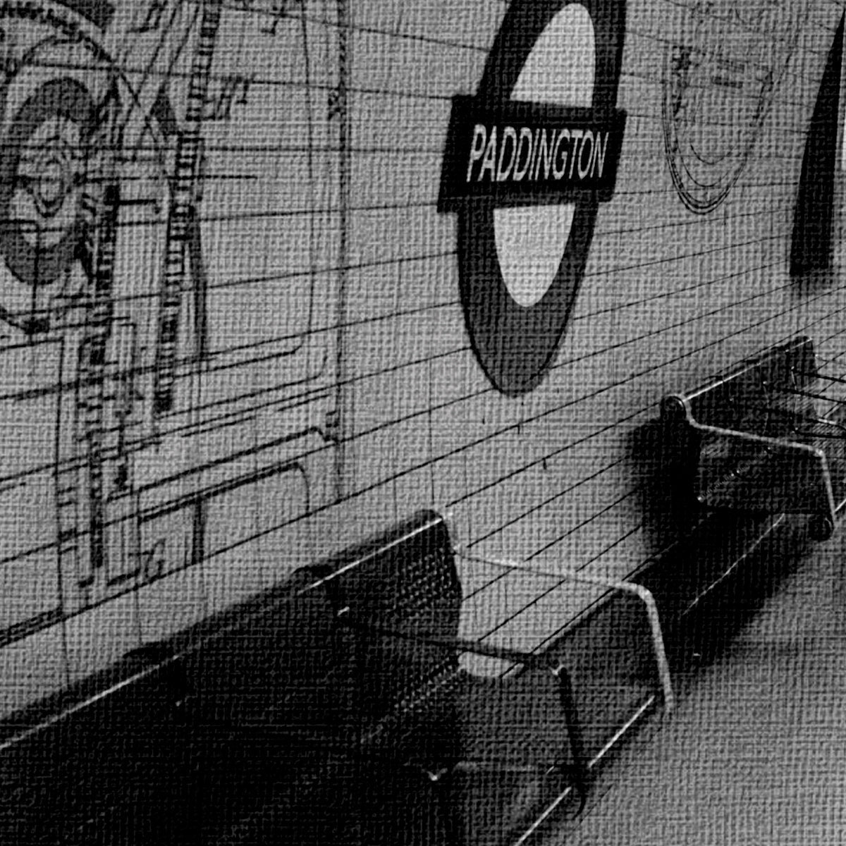 LONDON Subway Paddington - Quadro Canvas su telaio in legno - PlastiWood(14555668)