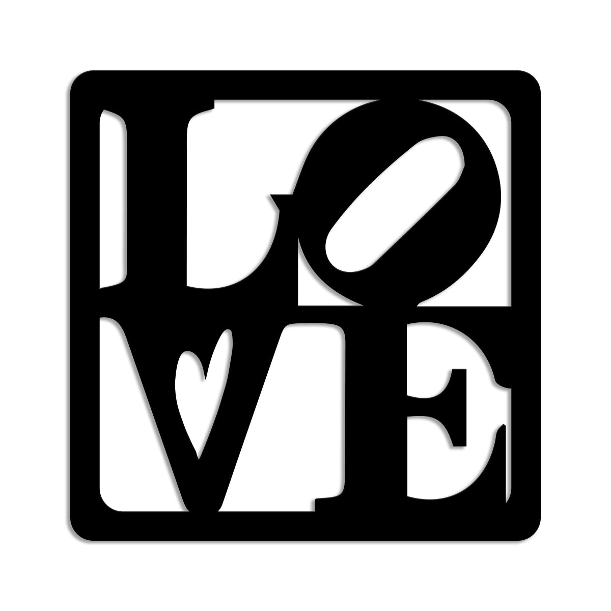 LOVE - Quadro moderno in pvc solido 48 x 48cm - PlastiWood (14555682)