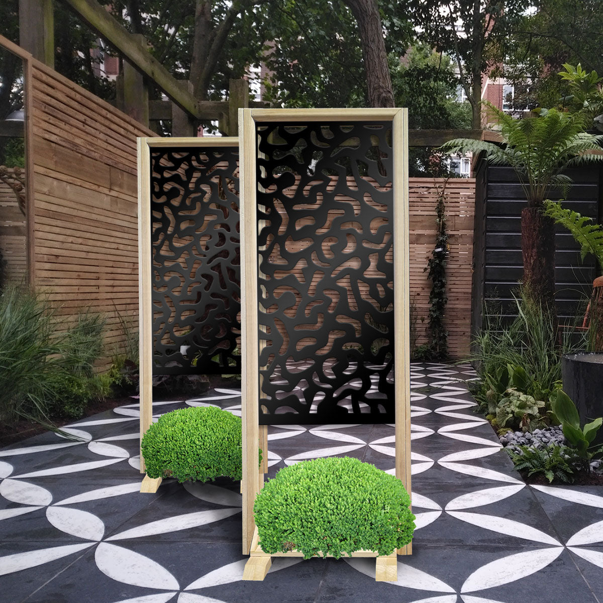 MACCHIE - Separè - Paravento modulabile - 70x190cm - in Legno e PVC - PlastiWood (14555756)