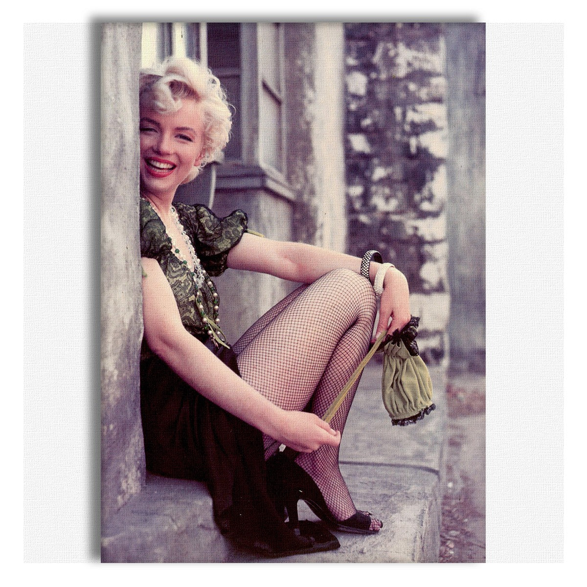 Marilyn Monroe Colore - stampa su tela in alta definizione con telaio in legno - PlastiWood(14555860)