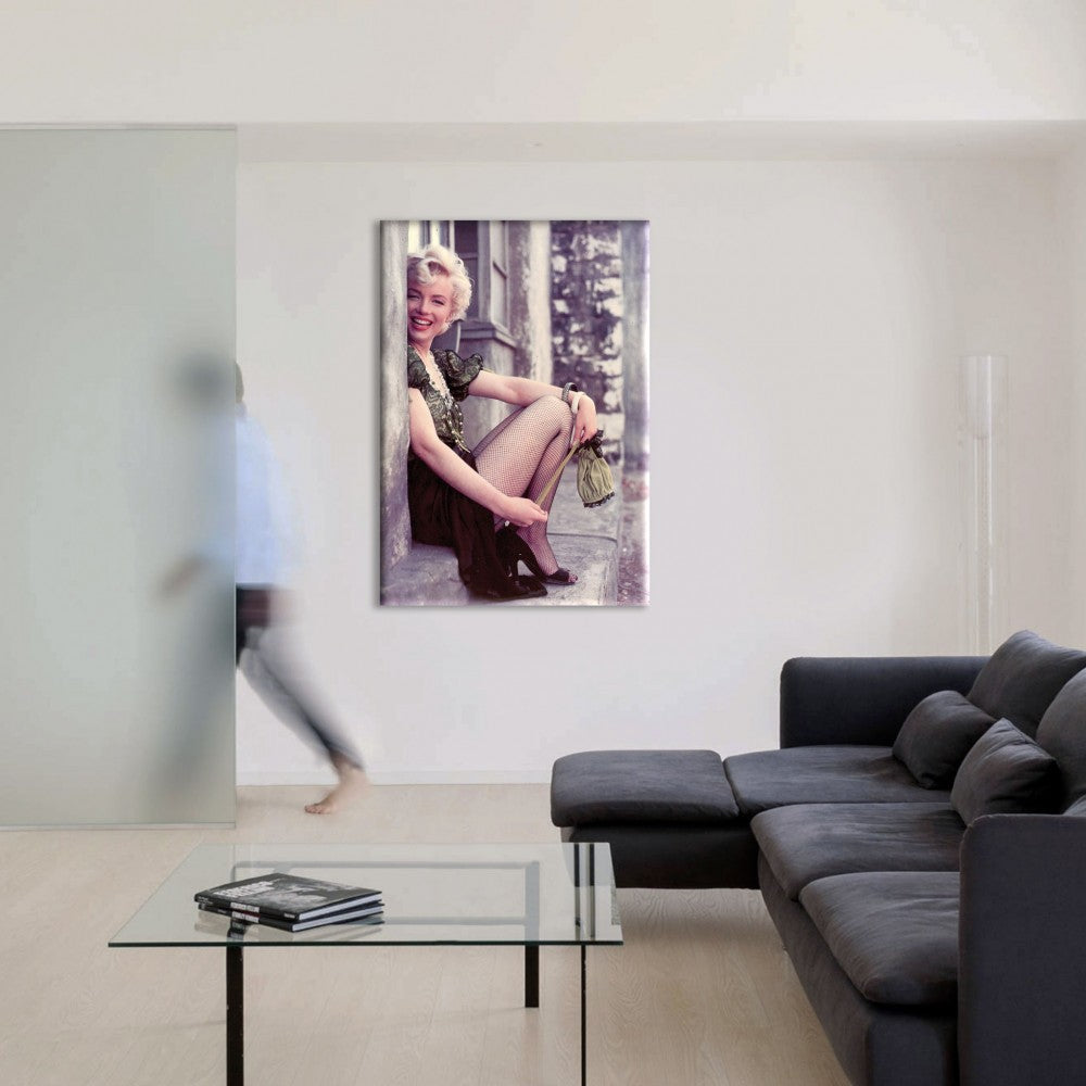 Marilyn Monroe Colore - stampa su tela in alta definizione con telaio in legno - PlastiWood (14555864)