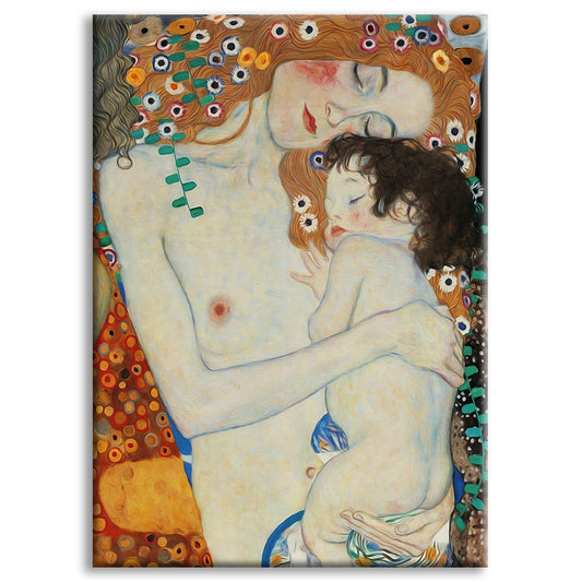 MATHER - Gustav Klimt - Quadro stampato su Canvas e montato su telaio in legno - PlastiWood