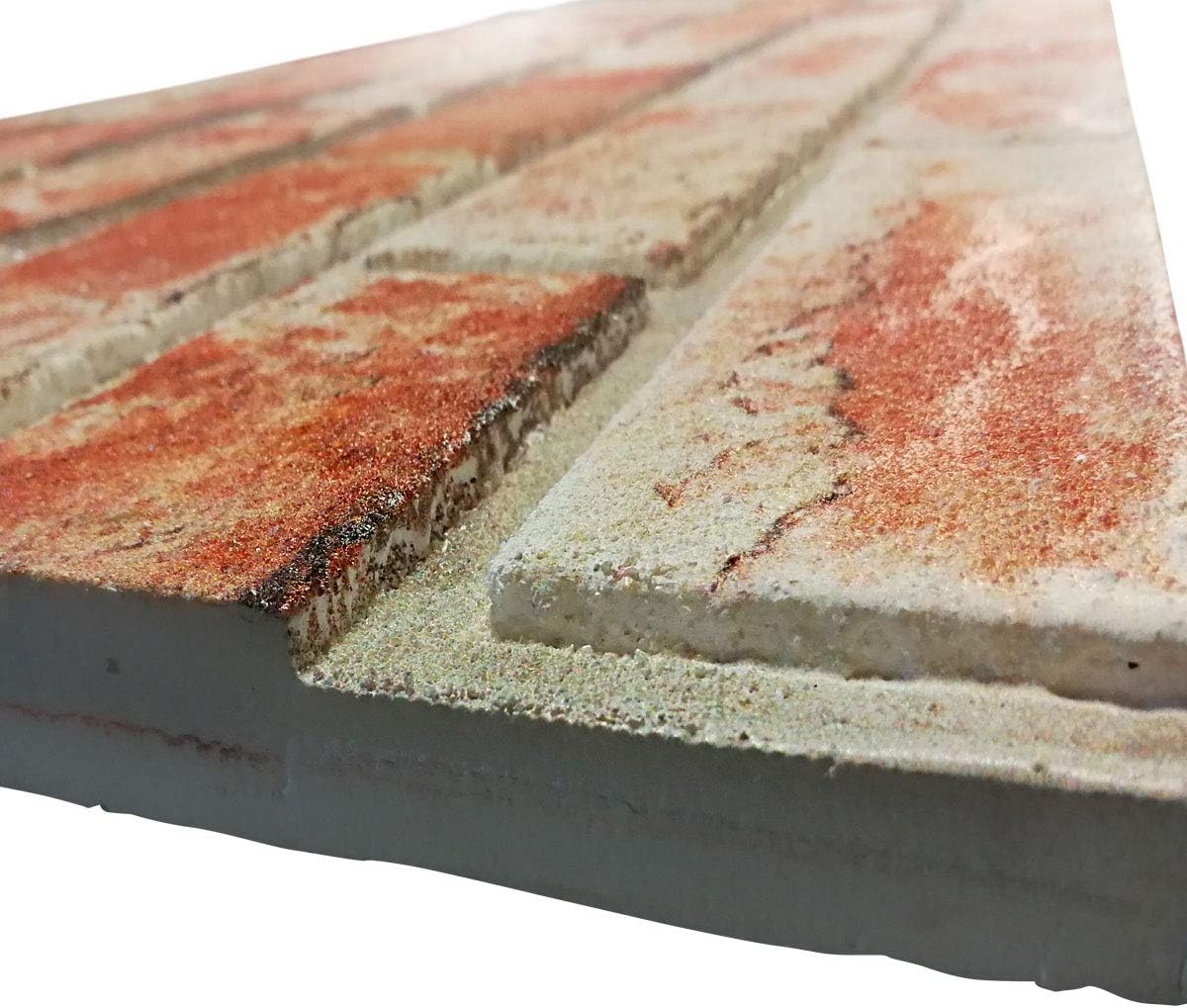 MATTONCINO ROSSO pannello finto mattone in EPS Resinato Misura 100x50 Cm spessore 2 cm - PlastiWood(14555913)