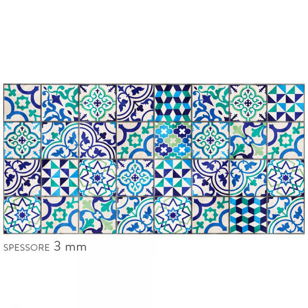 MATTONELLE VIETRI - Paraschizzi da cucina in PVC flessibile - Misura 120x60cm spessore 3mm - PlastiWood (14555930)