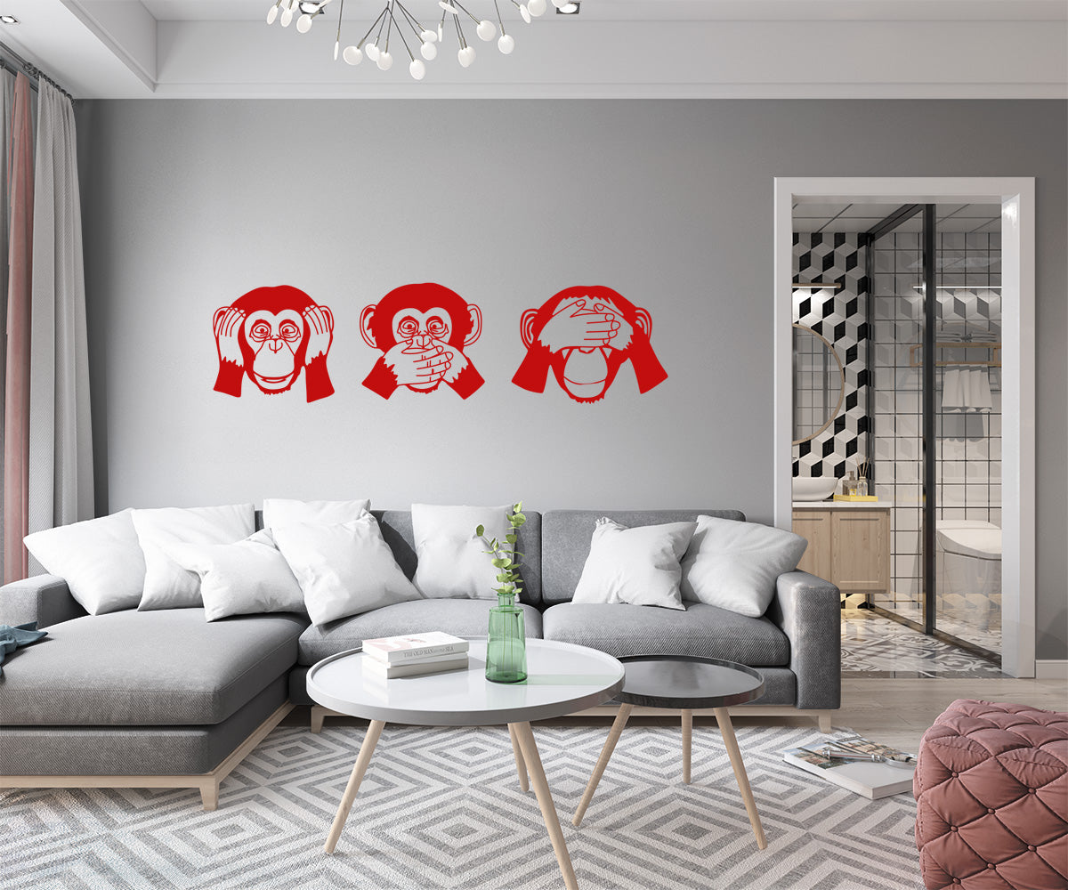 MONKEY - Adesivo murale wall sticker in vinile 40x150 cm - PlastiWood (14556113)