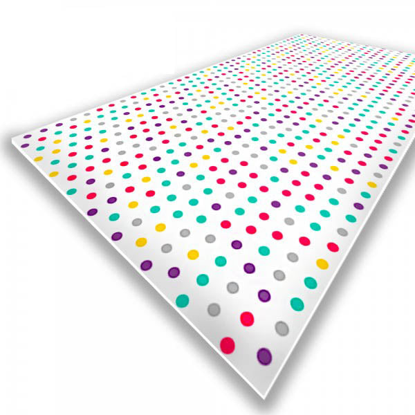 PALLINI COLORATI - Paraschizzi da cucina in PVC flessibile - Misura 120x60cm spessore 3mm - PlastiWood (14556413)